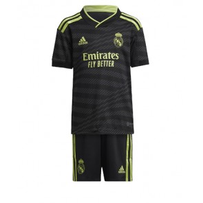 Real Madrid kläder Barn 2022-23 Tredje Tröja Kortärmad (+ korta byxor)